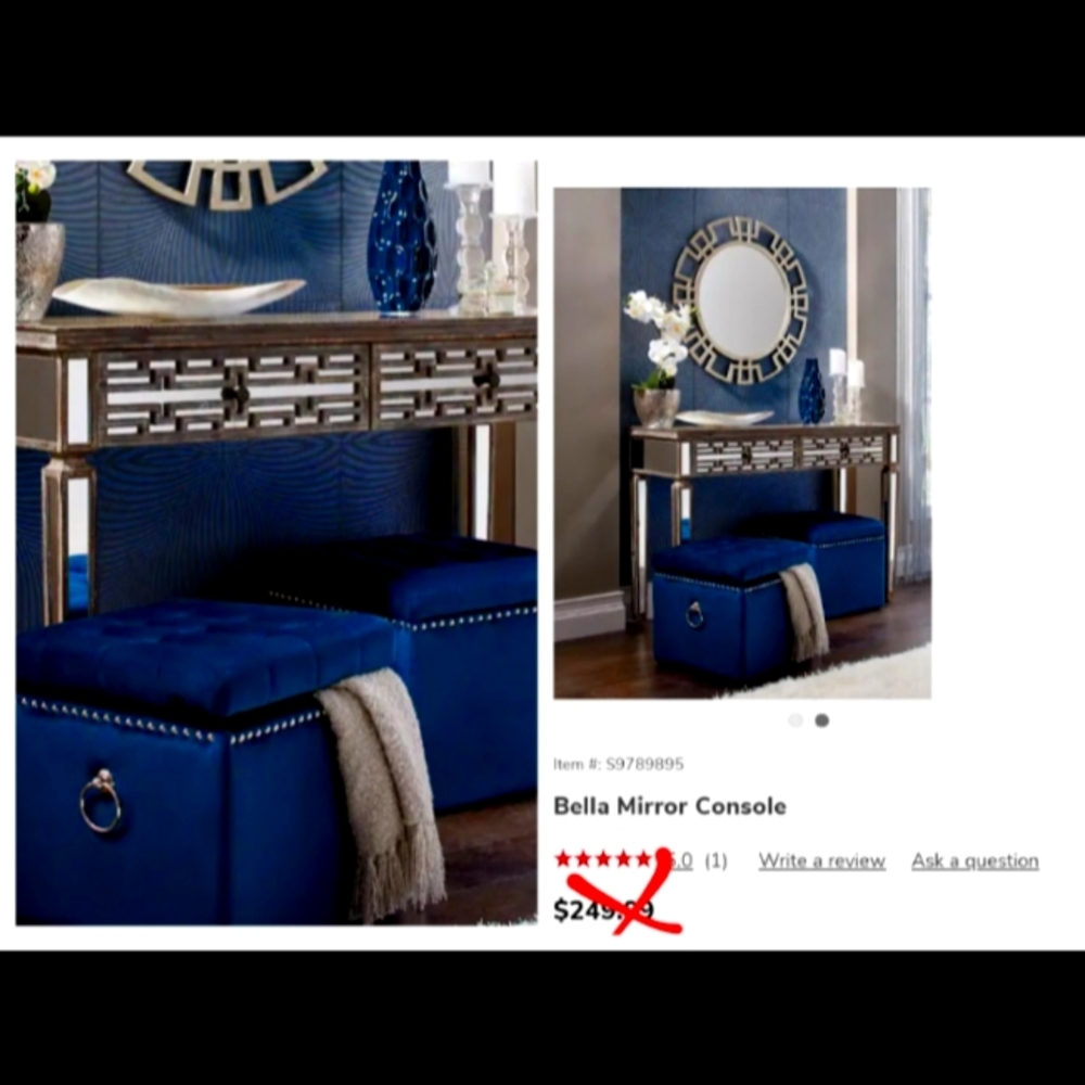 Mirror vanity/console